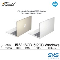 HP Laptop 15-fc0956AU Laptop (AMD Ryzen 7-7730U | 15.6" FHD | 16GB RAM | 512GB SSD | AMD Radeon Graphics | Windows 11 Home | Microsoft Office Home 2024 + Microsoft 365 Basic | Warm Gold)