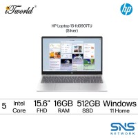 HP Laptop 15-fd0907TU (Intel Core 5-120U | 15.6" FHD | 16GB RAM | 512GB SSD | Intel??® Graphics | Windows 11 Home | Preinstalled Microsoft Office Home 2024 + Microsoft Office 365 Basic)