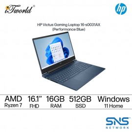HP Victus Gaming Laptop 16-s0031AX (AMD Ryzen™ 7 7840HS, 16GB, 512GB SSD, NVIDIA??® GeForce RTX™ 4060 8GB, Windows 11 Home) FREE HP Backpack