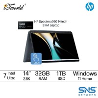 HP Spectre x360 2-in-1 Laptop 14-eu0033TU 14'' 2.8K OLED touch (Intel??® Core™ Ultra 7 155H | 32GB RAM | 1TB SSD | Intel??® Arc™ Graphics | Windows 11 Home)