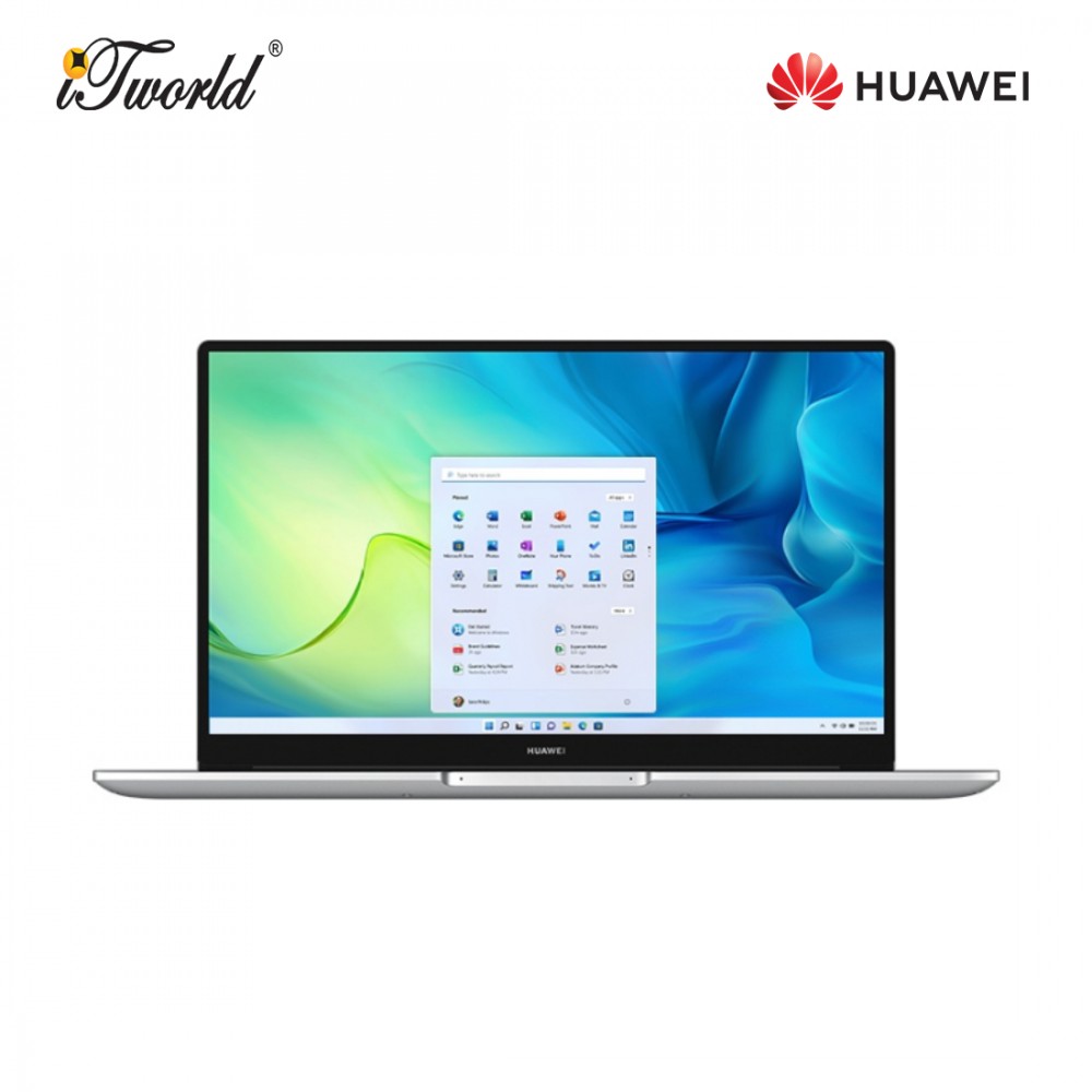 Huawei Matebook D15 (11th Gen i5, 16GB, 512GB,windows 11, 2022 model) Free Huawei CD60 Matebook Series Laptop Backpack Grey + Huawei CD20 Bluetooth Mouse Black