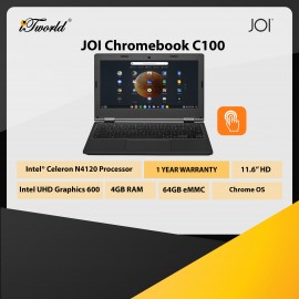 JOI Chromebook C100 (N4120,4GB,64GB,11.6 Inches Touch) QC-C100 Laptop