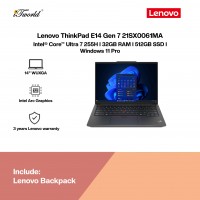 Lenovo ThinkPad E14 Gen 7 21SX0061MA Laptop (Intel Core Ultra 7-255H | 14" WUXGA | 32GB RAM | 512GB SSD | Integrated Intel Arc 140T | Windows 11 Pro)