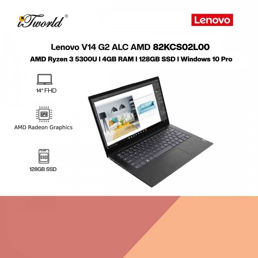 Lenovo V14 G2 AMD 82KCS02L00 Laptop (AMD Ryzen3 5300U,4GB,128GB SSD,IntegratedGrph,14.0"HD,W10P)