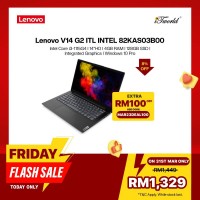 [Ready stock] Lenovo V14 G2 ITL INTEL 82KAS03B00(i3-1115G4,4GB,128GB SSD,Integrated Graphics,14.0"HD,W10P) [FREE Lenovo Mouse, While stock last]