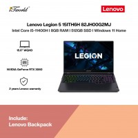 [NVIDIA] Lenovo Legion 5 15ITH6H 82JH00G2MJ (NVIDIA GeForce RTX 3060, i5-11400H,8GB,512GB SSD,15.6"FHD,W11H,Blue) [FREE] Lenovo Backpack