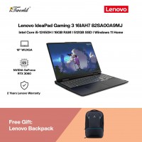 [Gaming l Pre-order] Lenovo IdeaPad Gaming 3 16IAH7 82SA00A9MJ Gaming Laptop (i5-12450H,16GB,512GB SSD,RTX3060 6GB,16"WUXGA,W11H,Grey) [ETA:3-5 working days]