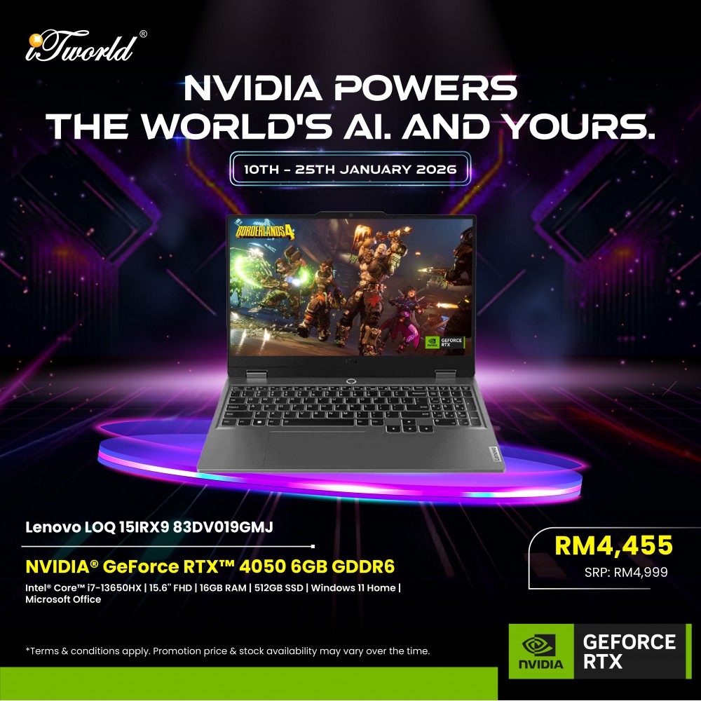 Lenovo LOQ 15IRX9 83DV019GMJ Gaming Laptop (NVIDIA  ® GeForce RTX™ 4050 | C i7-13650HX | 15.6" FHD | 16GB RAM | 512GB SSD | Windows 11 Home | Microsoft Office Home 2024)