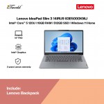 Lenovo IdeaPad Slim 3 14IRU9 83E5000KMJ Laptop (C5-120U,16GB,512GB SSD,Intel Graphics,H&S,14"FHD,W11H,Arctic Grey,2Y)