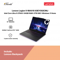 Lenovo Legion 9 18IAX10 83EY002CMJ Gaming Laptop (NVIDIA??® GeForce RTX™ 5090 | CU 9 275HX | 18” WQUXGA | 64GB RAM | 2TB SSD | Windows 11 Home)