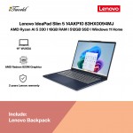 Lenovo IdeaPad Slim 5 14AKP10 83HX0094MJ Laptop (AMD Ryzen Ai 5 330 | 14" WUXGA | 16GB RAM | 512GB SSD | AMD Radeon 820M Graphics | Windows 11 Home | Preinstalled with Microsoft Office Home 2024 + Microsoft Office 365 Basic)