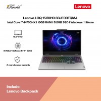Lenovo LOQ 15IRX10 83JE00TQMJ Gaming Laptop (NVIDIA??® GeForce RTX™ 5050 | C i7-14700HX | 15.6" FHD | 16GB RAM | 512GB SSD | Windows 11 Home | Microsoft Office Home 2024)