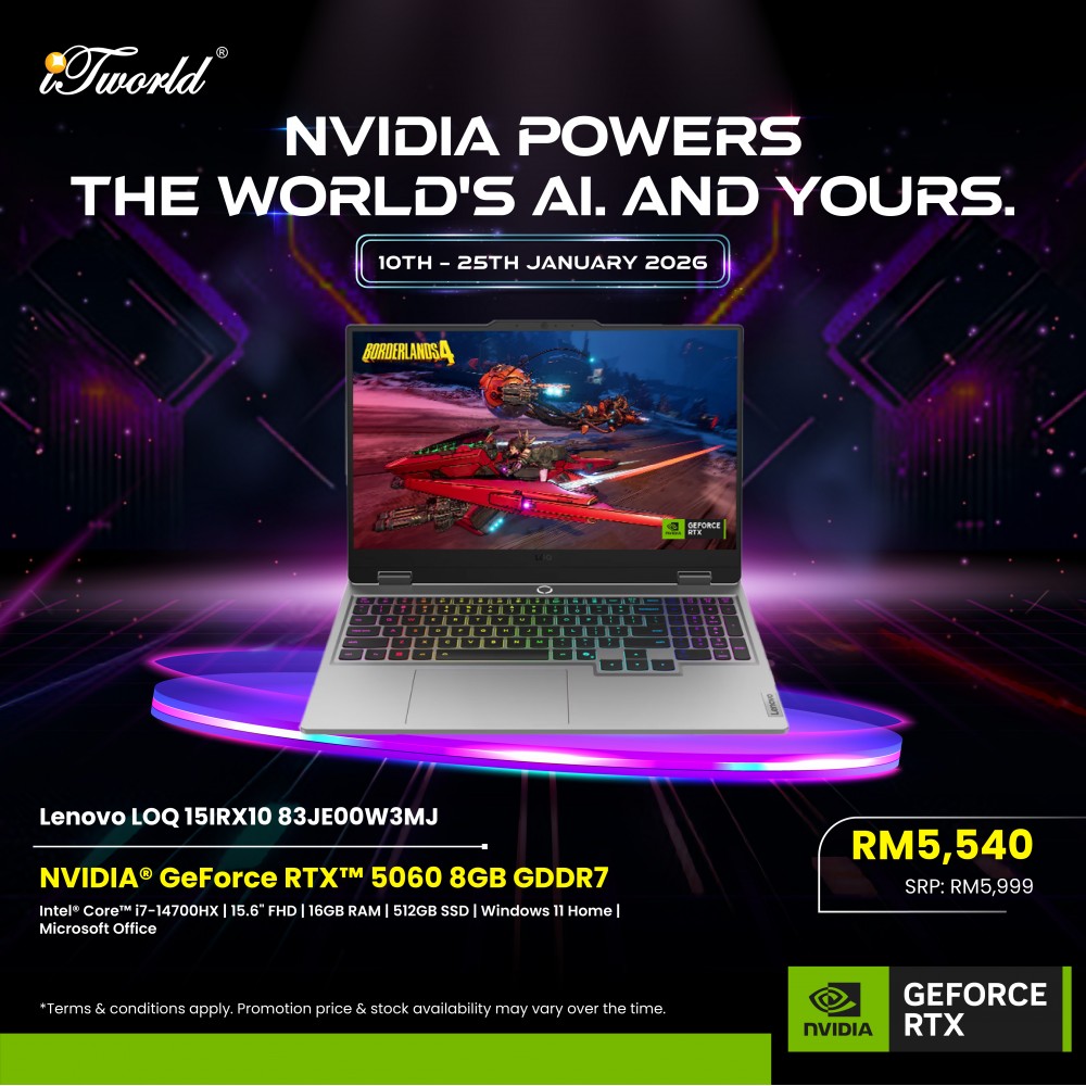 Lenovo LOQ 15IRX10 83JE00W3MJ Gaming Laptop (NVIDIA  ® GeForce RTX™ 5060 | Intel  ® Core™ i7-14700HX | 15.6” FHD | 16GB RAM | 512GB SSD | Windows 11 Home | Microsoft Office Home 2024)