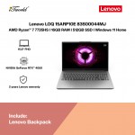 Lenovo LOQ 15ARP10E 83S00044MJ Gaming Laptop (AMD Ryzen™ 7 7735HS | 15.6" FHD | 16GB RAM | 512GB SSD | NVIDIA GeForce RTX™ 4050 |Windows 11 Home | Preinstalled with Microsoft Office Home) 