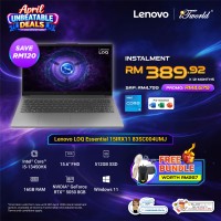 Lenovo LOQ Essential 15IRX11 83SC004UMJ Gaming Laptop (NVIDIA??® GeForce RTX™ 5050 | C i5-13450HX | 15.6" FHD | 16GB RAM | 512GB SSD | Windows 11 Home)