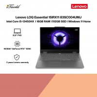 Lenovo LOQ Essential 15IRX11 83SC004UMJ Gaming Laptop (NVIDIA??® GeForce RTX™ 5050 | C i5-13450HX | 15.6" FHD | 16GB RAM | 512GB SSD | Windows 11 Home)