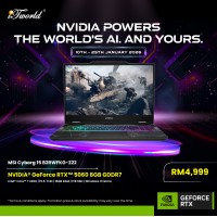 MSI Cyborg 15 B2RWFKG-222MY Gaming Laptop (NVIDIA??® GeForce RTX™ 5060 | C 7-240H | 15.6" FHD | 16GB RAM | 1TB SSD | Windows 11 Home)