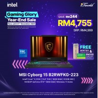 MSI Cyborg 15 B2RWFKG-223MY Gaming Laptop (NVIDIA??® GeForce RTX™ 5060 | Intel??® Core™ 5 210H | 15.6" FHD | 16GB RAM | 512GB SSD | Windows 11 Home)