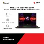 [Pre-order] MSI Sword 16 HX B14VEKG-628MY Gaming Laptop (Intel  ® Core™ i7 14650HX l 16" QHD+ l 16GB RAM l 1TB SSD l NVIDIA  ® GeForce RTX™ 4050 6GB l Windows 11 Home)