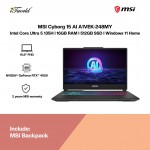 MSI Cyborg 15 AI A1VEK-248MY Gaming Laptop (Intel  ® Core™ Ultra 5 135H | 15.6" FHD | 16GB RAM | 512GB SSD | NVIDIA  ® GeForce RTX™ 4050 6GB | Windows 11 Home)