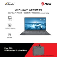 [Pre-order]  [Intel EVO] MSI Prestige 14 Evo A12M-073 Laptop Carbon Gray (i7-1280P,16GB,1TB SSD,Intel Iris Xe,14"FHD,W11H) [FREE] Prestige Topload Bag[ ETA: 3-5 Working Days]