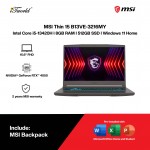 MSI Thin 15 B13VE-3216MY Gaming Laptop (Intel Core i5-13420H | 15.6" FHD | 8GB RAM | 512GB SSD | NVIDIA  ® GeForce RTX™ 4050 | Windows 11 Home | Microsoft 365 Basic + Office Home 2024) 