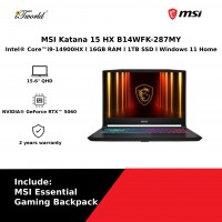 MSI Katana 15 HX B14WFK-287MY (Intel??® Core™ i9-14900HX | 15.6" QHD| 16GB | 1TB SSD | NVIDIA??® GeForce RTX™ 5060 | Windows 11 Home) 