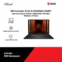 MSI Crosshair 18 HX AI A2XWGKG-030MY Gaming Laptop (NVIDIA??® GeForce RTX™ 5070 | CU 9-275HX | 18" QHD+ | 16GB RAM | 1TB SSD | Windows 11 Home)