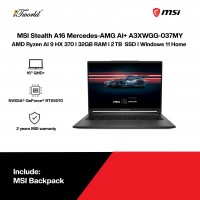 MSI Stealth A16 Mercedes-AMG AI+ A3XWGG-037MY Gaming Laptop (AMD Ryzen™ AI 9 HX 370 | 16” QHD+ | 32GB RAM | 2TB SSD | NVIDIA??® GeForce RTX™ 5070 | Windows 11 Home)