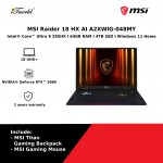MSI Raider 18 HX AI A2XWIG-048MY (Intel Core Ultra 9-285HX | 18"UHD+ | 64GB RAM | 4TB SSD | Nvidia GeForce RTX5080 | Windows 11 Home)