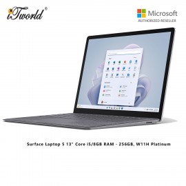 (Surface for Student 10% off) Microsoft Surface Laptop 5 13" Core i5/8GB RAM - 256GB, W11H Platinum - QZI-00018