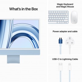 24-inch iMac with Retina 4.5K display: Apple M3 chip with 8‑core CPU and 8‑core GPU, 256GB SSD - Blue