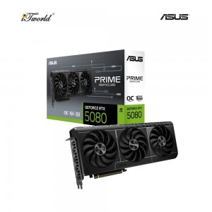 Asus PRIME GeForce RTX 5080 16GB GDDR7 OC Edition Graphics Card (90YV0LX0-M0NA00)