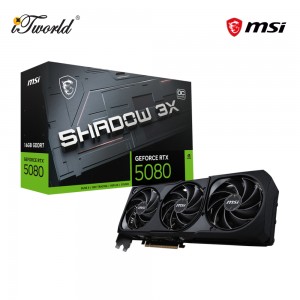 MSI GeForce RTX 5080 16GB SHADOW 3X OC Edition Graphics Card - 912-V531-269/912-V531-031
