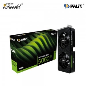 PALIT GEFORCE RTX 5060 TI DUAL 8GB GDDR7 GRAPHIC CARD - NE7506T019P1-GB2062D
