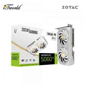 Zotac GeForce RTX 5060 TI Gaming 16GB Twin Edge OC Edition Graphics Card - White (ZT-B50620Q-10M)