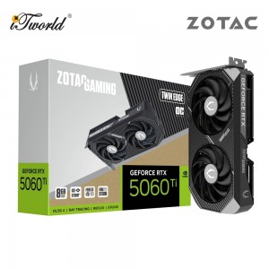 ZOTAC GAMING GeForce RTX 5060 TI 8GB Twin Edge OC Edition Graphics Card - ZT-B50610H-10M