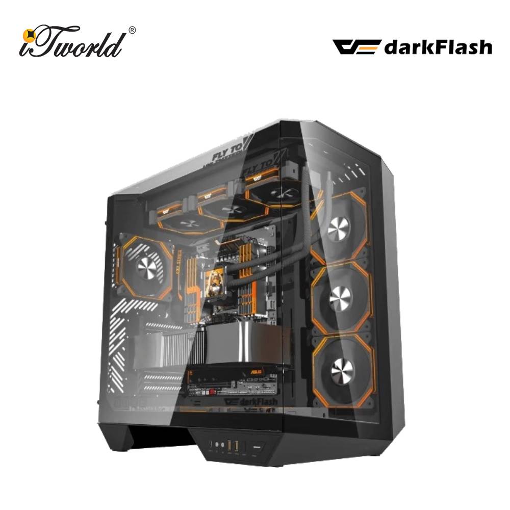 Darkflash Arcee Dy470 Dual Chamber Atx Casing -(Df-Dy470-Bk)