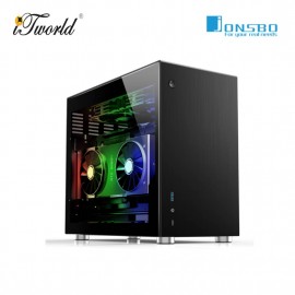 JONSBO V10 Tempered Glass ITX Case- Black