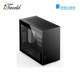JONSBO V10 Tempered Glass ITX Case- Black