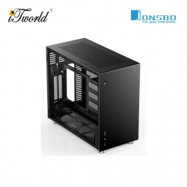 JONSBO V10 Tempered Glass ITX Case- Black