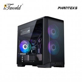 Phanteks P200A iTX Case, Tempered Glass, DRGB - Satin Black