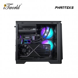 Phanteks P200A iTX Case, Tempered Glass, DRGB - Satin Black