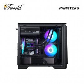 Phanteks P200A iTX Case, Tempered Glass, DRGB - Satin Black