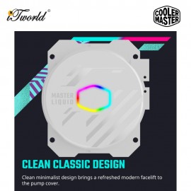 Cooler Master MasterLiquid 240L Core ARGB White CPU Liquid Cooler (CM-MLW-D24M-A18PZ-RW)