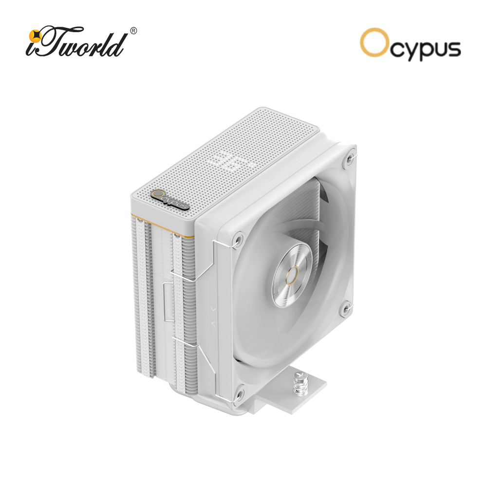 Ocypus Iota A40 WH 120MM Single Tower CPU Air Cooler with Digital Display -White (Iota-A40-WH1NNWD00X-GL)