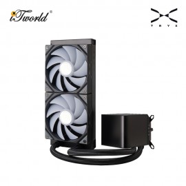 TRYX PANORAMA 240mm ARGB AIO Liquid Cooler - Black (L-P240A-AS2M-G0K)