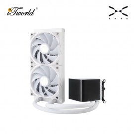 TRYX PANORAMA 240mm ARGB AIO Liquid Cooler - White (L-P240A-AS2M-G0W)