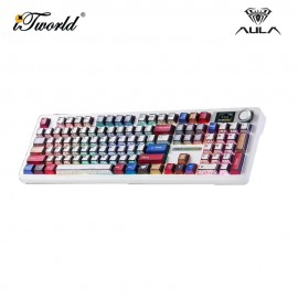 AULA F108 PRO Comic Multi Mode Mechanical Keyboard with Reaper Switch 