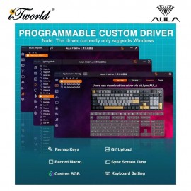 AULA F108 PRO Comic Multi Mode Mechanical Keyboard with Reaper Switch 